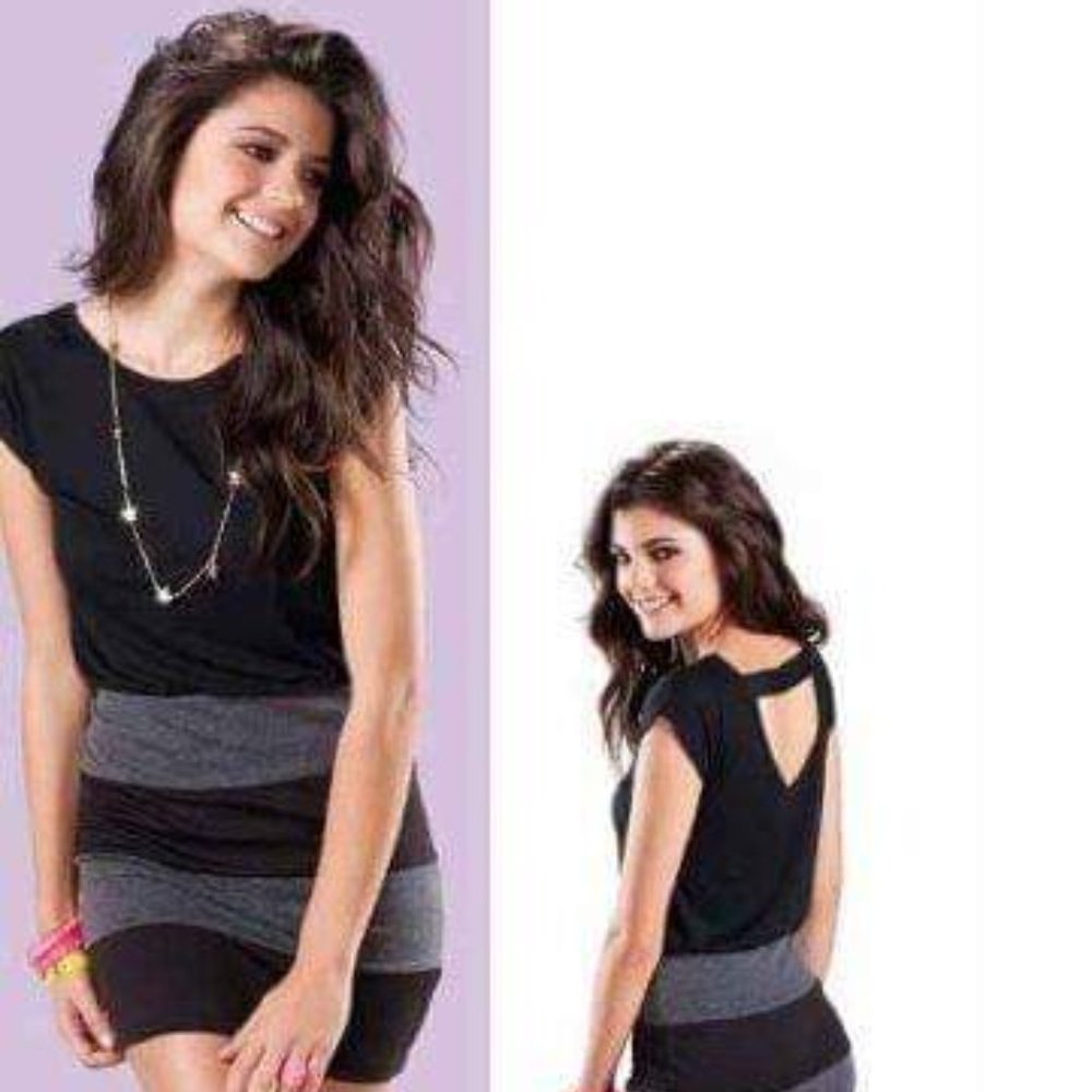 DRESS BEAUTIFUL BRAND CYZONE COLOR BLACK AND GREY,  SIZE S